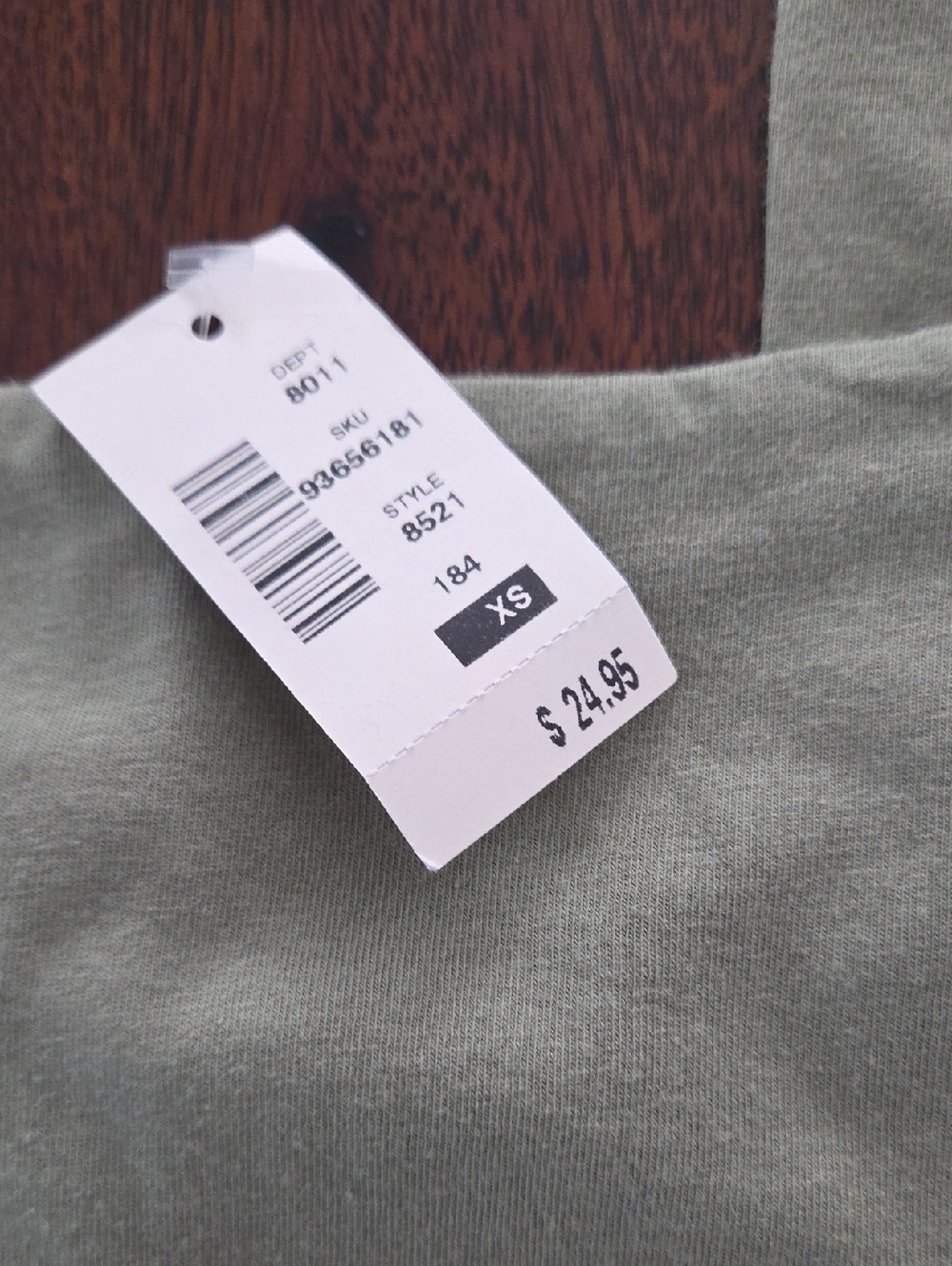 NEW Aeropostale Soft Organic Cotton Green Crop Top Tank Bra NWT Extra Small XS - Picture 3 of 6